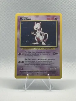 Pokemon TCG Mewtwo Base Set Holo Rare Card 10/102 - Image 1