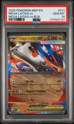 2025 POKEMON MEP EN-ME BLACK STAR PROMO MEGA LATIAS EX BOX MEGA LATIAS EX PSA 10 - Image 1