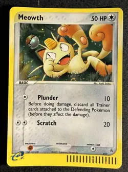 Meowth 013 (EX Series Collector's Tin) Pokemon Black Star Promo Holo NM - Image 1