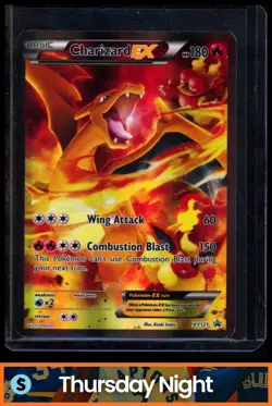 2016 POKEMON XY BLACK STAR PROMOS #XY121 CHARIZARD EX FULL ART RED & BLUE COLL. - Image 1