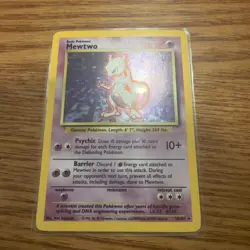 Mewtwo - 10/102 - Unlimited - Pokemon Base Set Holo Rare Near Mint - Image 1