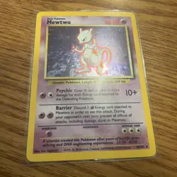 Mewtwo - 10/102 - Unlimited - Pokemon Base Set Holo Rare Near Mint - Image 2