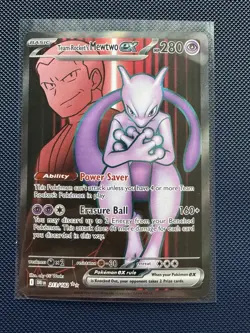 Pokemon TCG Team Rockets Mewtwo EX 213/182 Full Art Destined Rivals English - Image 1