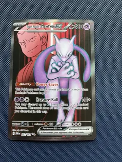 Pokemon TCG Team Rockets Mewtwo EX 213/182 Full Art Destined Rivals English - Image 3