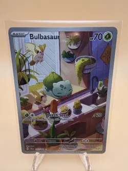 Bulbasaur 143/142 Pokemon Stellar Crown Holo Illustration Rare TCG NM/MINT - Image 1
