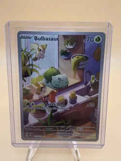 Bulbasaur 143/142 Pokemon Stellar Crown Holo Illustration Rare TCG NM/MINT - Image 5
