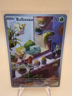 Bulbasaur 143/142 Pokemon Stellar Crown Holo Illustration Rare TCG - Image 1