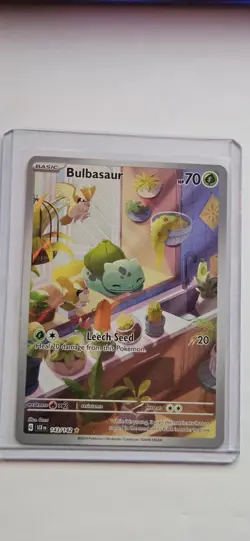 Pokemon TCG Bulbasaur SV07 Stellar Crown (SCR) 143/142 Illustration NM - Image 1
