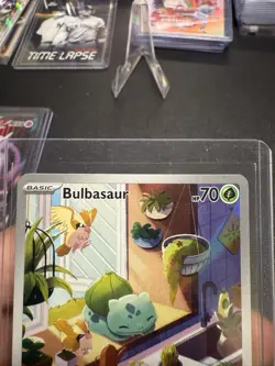 Pokemon TCG Stellar Crown Holo Bulbasaur IR 143/142 Sv07 Illustration Rare - Image 3