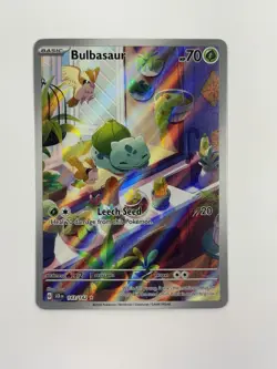 Pokemon TCG Bulbasaur 143/142 Sv07 Stellar Crown Holo Illustration Rare Holo LP - Image 1