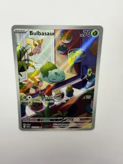 Pokemon TCG Bulbasaur 143/142 Sv07 Stellar Crown Holo Illustration Rare Holo LP - Image 5
