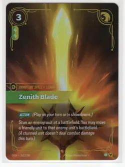 Riftbound League Of Legends Origins Foil Card OGN 262 Zenith Blade - Image 1