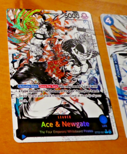 ONE PIECE ENGLISH CARD GAME CARTE HOLO CARTE ACE & NEWGATE ST22-001 L ALT EN M - Image 1