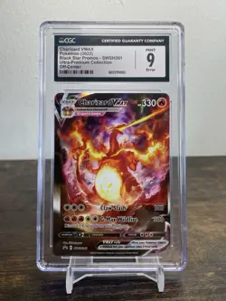 ERROR OFF CENTER CGC 9 MINT Charizard VMAX SWSH261 Black Star Promos Pokemon TCG - Image 1