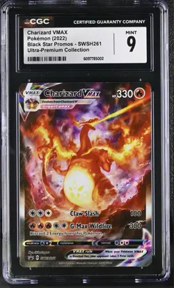 CGC 9 MINT Charizard VMAX SWSH261 Black Star Promo Premium Collection Pokemon - Image 1