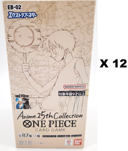 One Piece TCG JAPANESE EB02 Extra Booster Anime 25th Collection Box 24 packs X12 - Image 1