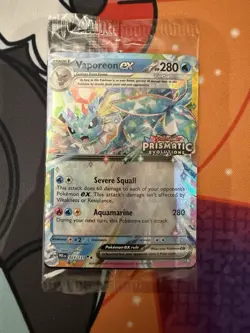 Pokemon Prismatic Evolutions Vaporeon ex 023/131 Surprise Box Stamped Sealed QTY - Image 1