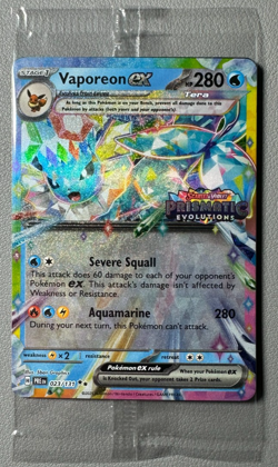 Pokemon Prismatic Evolutions Vaporeon ex 023/131 Surprise Box Stamped Sealed QTY - Image 1