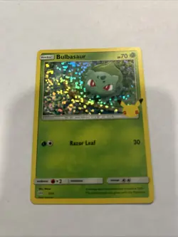 2021 Pokemon Bulbasaur 001/025 McDonald's 25th Anniversary Holo LP+ - Image 1