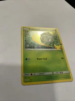 2021 Pokemon Bulbasaur 001/025 McDonald's 25th Anniversary Holo LP+ - Image 2