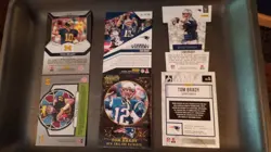 Tom Brady Jersy Card Lot Prizm/ Score Die Cut inserts..6 Cards Total - Image 2