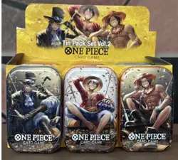 Bandai Namco One Piece Card Game - Tin Pack Set Vol.2 (TS-02, OP-13) Lot Of 3 - Image 2