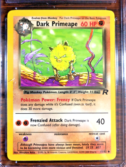 Dark Primeape Uncommon #43 - CGC MINT 9 - Team Rocket Unlimited - Pokemon TCG - Image 2