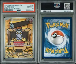 2023 Pokemon Paradox Rift GIMMIGHOUL 198/182 IR TCG HOLO GRADED PSA 10 - Image 3
