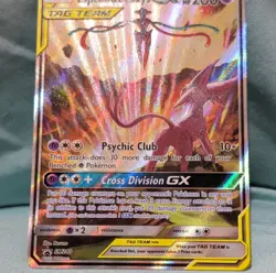 Espeon & Deoxys GX SM240 TAG TEAM Promo Holo Pokemon Card Psychic Club GX - Image 1