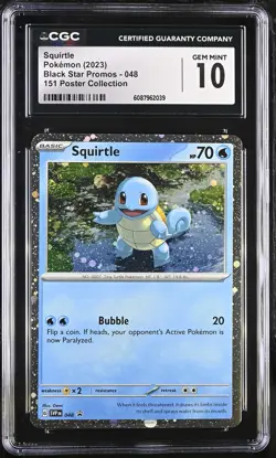 CGC 10 Squirtle SVP 048 151 Poster Collection Pokemon Card 2021 - Image 1