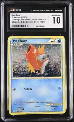 CGC 10 Magikarp 006/034 Trading Card Game Classic English Pokemon Card - Image 1
