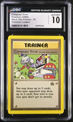 CGC 10 Computer Error 16 2000 Black Star Promos Pokemon League Pokemon Card - Image 1