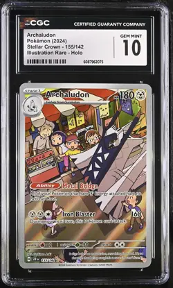 CGC 10 Archaludon 155/142 Stellar Crown Illustration Rare,English Pokemon Card - Image 1
