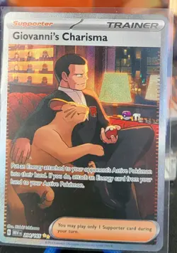 Giovanni's Charisma 204/165 Sv: Scarlet & Violet 151 Holo Pokemon Card - Image 1