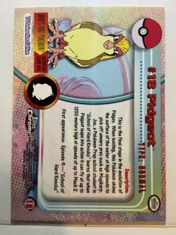 Topps Chrome 2000 Pidgeot Pokemon Card #18 Holo RARE TV Animation Edition - Image 2