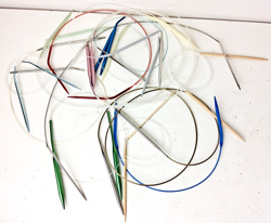 Circular Knitting Needles Bamboo Metal Aluminum Lot of 16 Pairs Mixed Sizes - Image 1