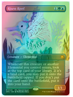 Risen Reef - Foil - Borderless Special Guests Lorwyn Eclipsed MTG - Image 1