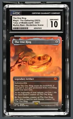 Magic The Gathering The One Ring Borderless Scene (NON FOIL) CGC GEM MINT 10 - Image 1