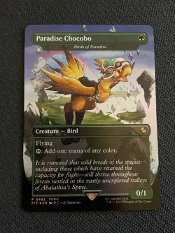 MTG - Paradise Chocobo - Birds of Paradise Borderless Final Fantasy Foil - Image 1