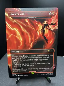 MTG Secret Lair Drop Storm's Will Borderless Regular NM! - Image 1