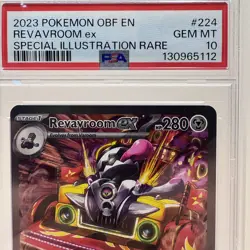 2023 POKEMON EN-OBSIDIAN FLAMES #224 REVAVROOM EX - Sp. Illustrat. Rare - PSA 10 - Image 2