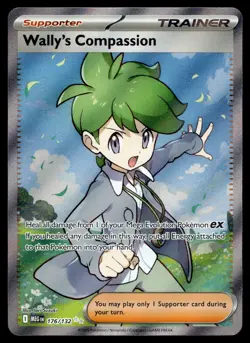 WALLY'S COMPASSION 176/132 ULTRA RARE MEGA EVOLUTION POKEMON - Image 1