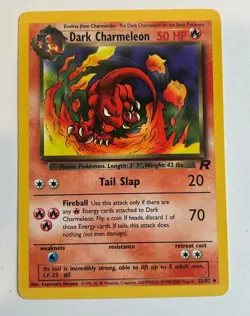 Dark Charmeleon 32/82 Team Rocket Uncommon WOTC Vintage Pokemon Card VG+ - Image 1