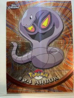 Arbok #24 Pokemon 2000 Topps Chrome TV Animation Series 1 Holo Foil - Image 1