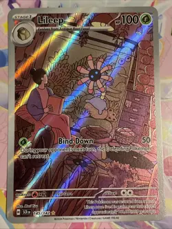 Pokemon TCG Lileep Stellar Crown Illustration Rare 145/142 - Image 1