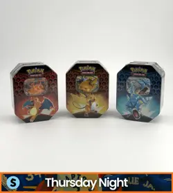 POKEMON TCG HIDDEN FATES 3 TIN LOT CHARIZARD/RAICHU/GYARADOS - FACTORY SEALED - Image 1