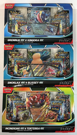NEW Pokemon Special Collection Boxes LOT of 3 SNORLAX, INCINEROAR, & GRENINJA EX - Image 1