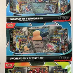 NEW Pokemon Special Collection Boxes LOT of 3 SNORLAX, INCINEROAR, & GRENINJA EX - Image 4