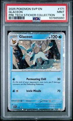 Glaceon 171/131 Prismatic Evolutions Tech Sticker Collection Pokemon PSA 9 - Image 1