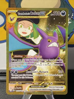 Team Rockets Crobat ex 242/182 Pokemon TCG Sv10: Destined Rivals Hyper Rare Holo - Image 1